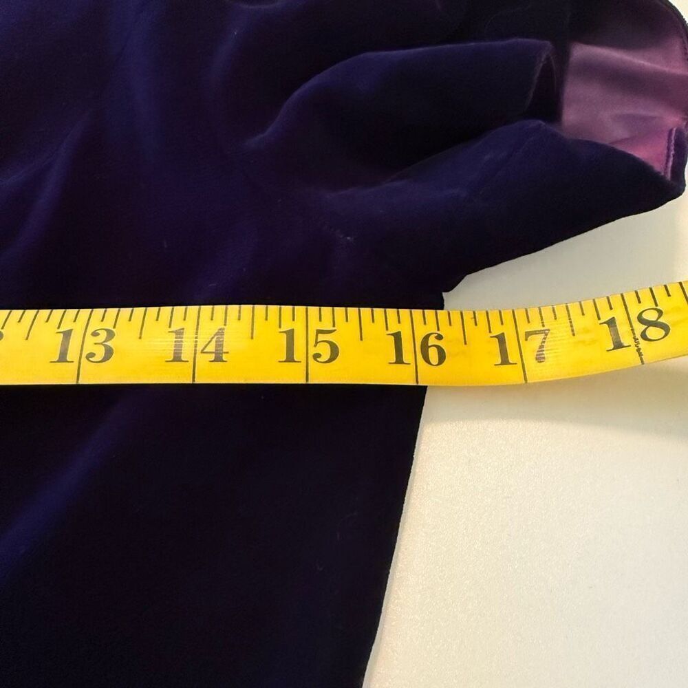 Vtg Niki Originals Purple Velvet and Satin Romantic Dropped Waist Dress Sz 6 - Picture 13 of 16